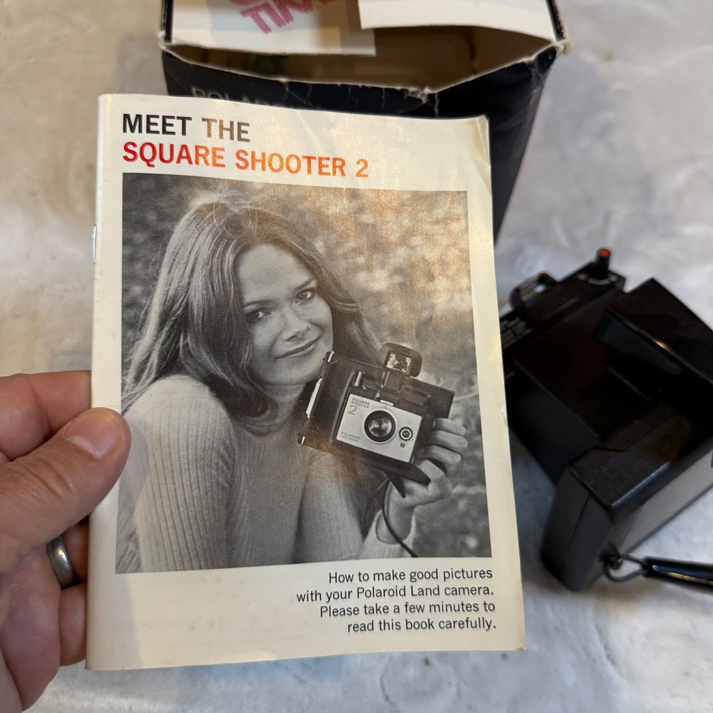 Polaroid Square Shooter 2 Land Camera Vintage Instant Film with Box and Manual - Picture 5 of 6